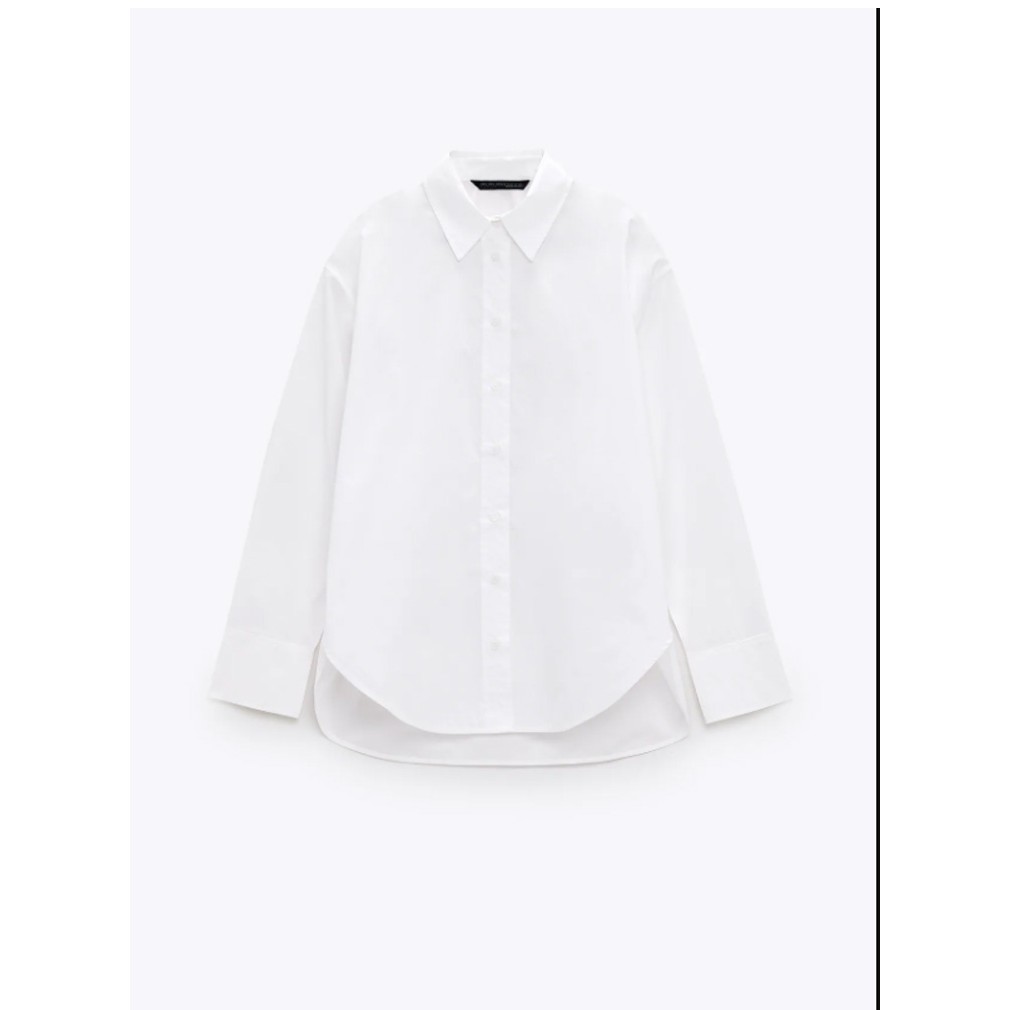 ÁO SƠ MI VẢI POPLIN ZRA NỮ DÁNG DÀI