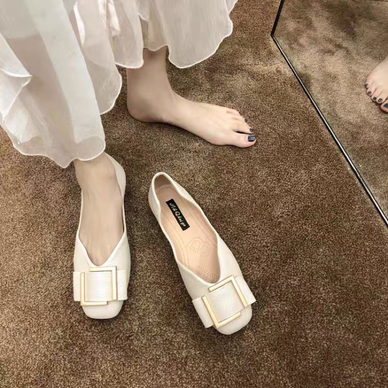 Giày Búp Bê Mũi Vuông Thời Trang Công Sở Bigsize 35-44