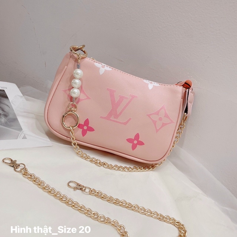 Túi kẹp nách lv hàng hai xích đeo vai,đeo chéo các kiểu về 3 màu