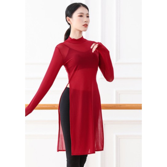 [ODER] Áo múa dài cổ tròn A45