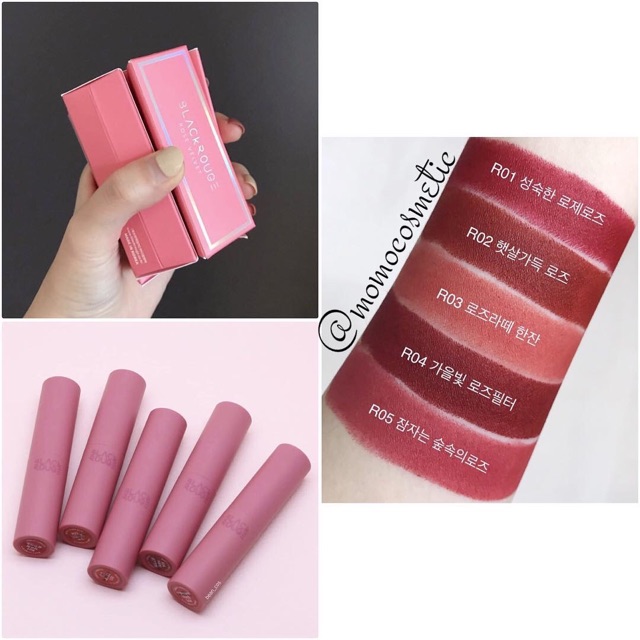 Son lì Black Rouge Rose Velvet Lipstick