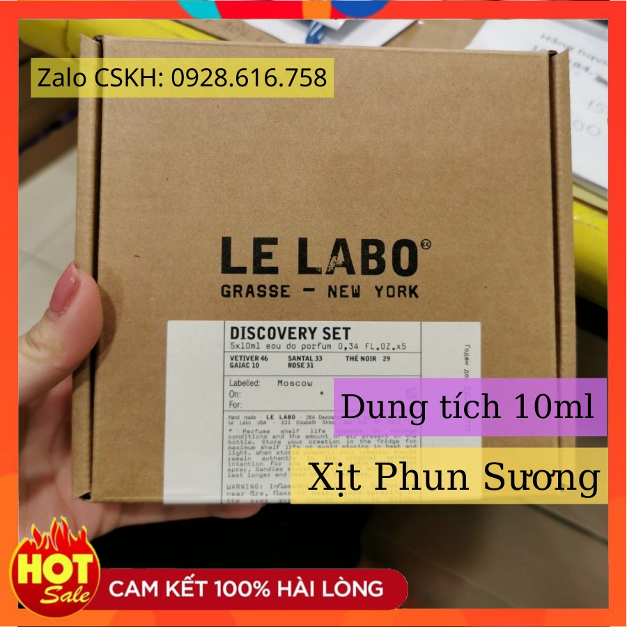 Set Nước Hoa Le Labo mini 10ml 5 Mùi 10, 29, 31, 33, 46 Sang Trọng Cực Thơm | Thế Giới Skin Care