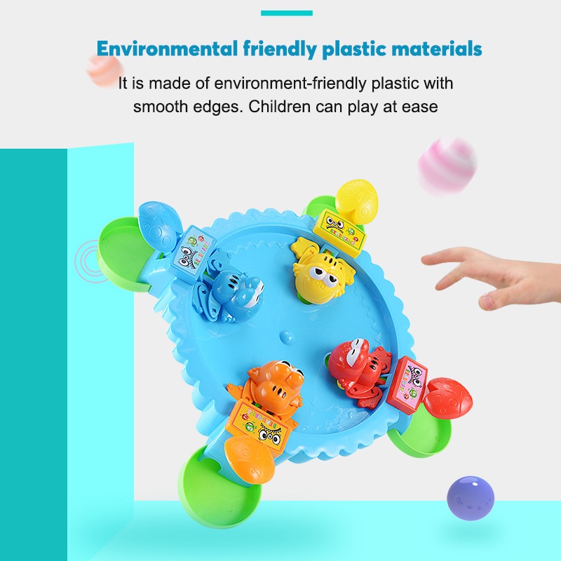 ZHAN QI TOYS Bộ đồ chơi ếch ăn bóng  dành cho trẻ em thiết kế 4 người chơi hỗ trợ tương tác giáo dục