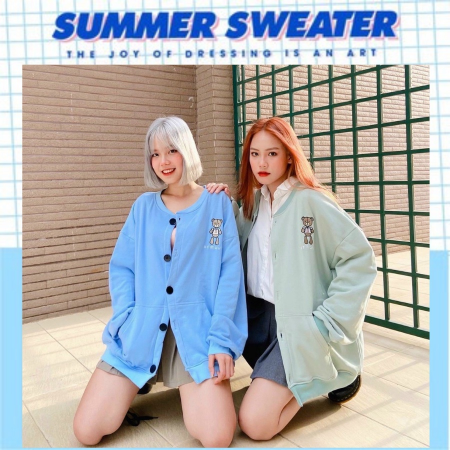 ÁO KHÓAC NỈ HOODIE FORM RỘNG CÁ TÍNH CÓ UP VIDEO HÀNG THẬT Summersweater
