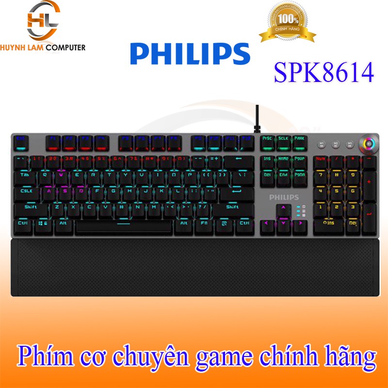 [Mã ELMSHX hoàn 8% xu đơn 500K] Phím cơ chuyên game Philips 8614 có dây bấm rất đã chính hãng phân phối