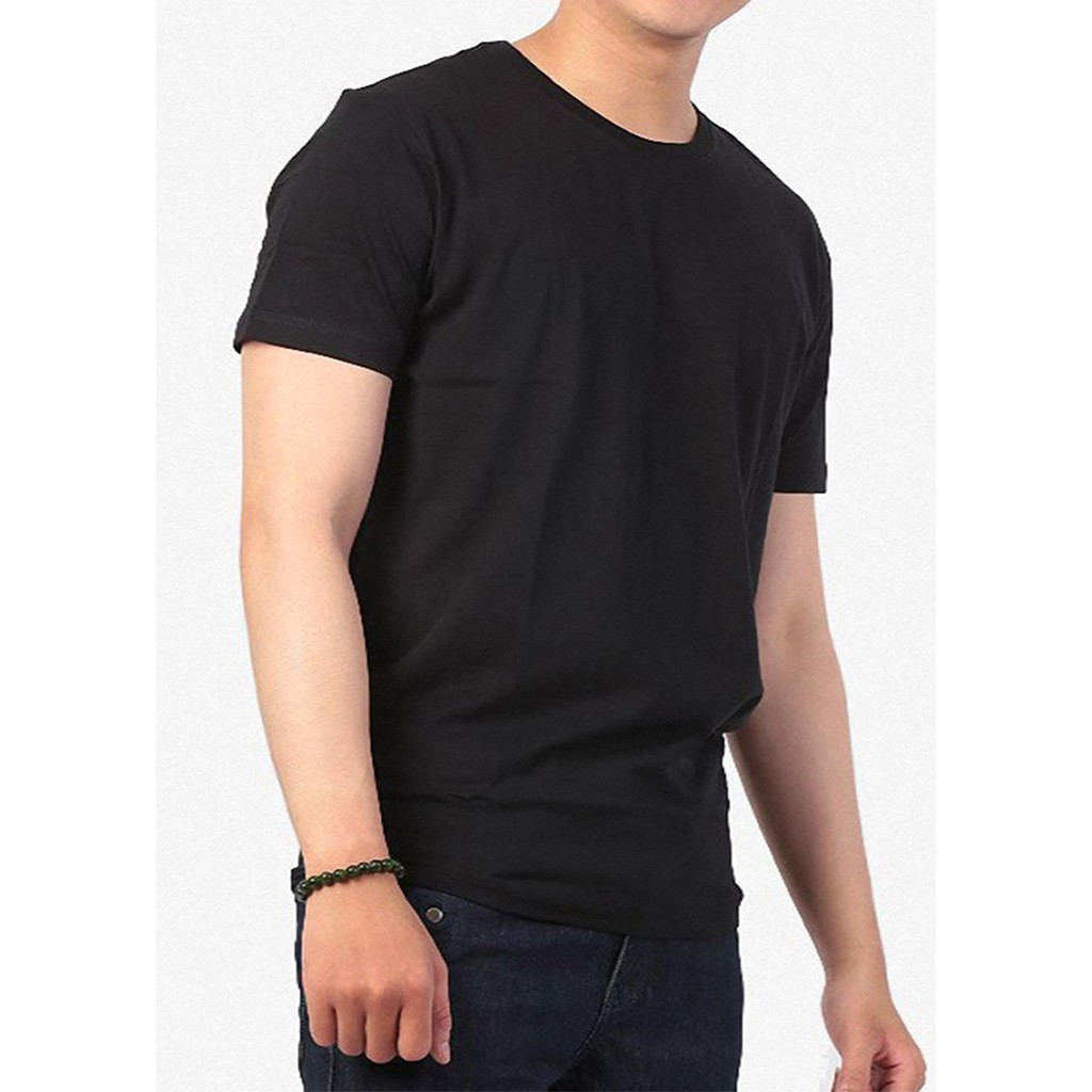 [Deal sốc]  Áo thun nam 100% cotton, cao cấp, (Màu Đen), D01