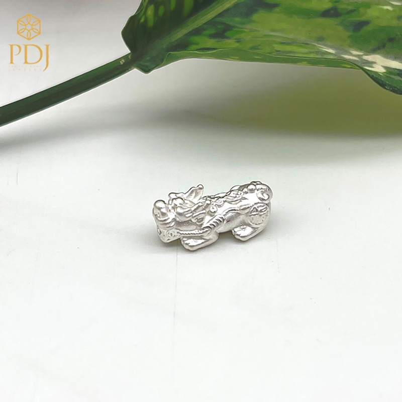 Charm tỳ hưu bạc ta PDJ để mix với vòng đá phong thủy - Trang sức PDJ