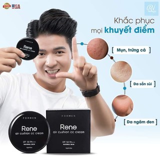 Phấn nước che khuyết điểm không lộ phấn và chống nắng rene air cushion cc cream spf 50pa+++ for men