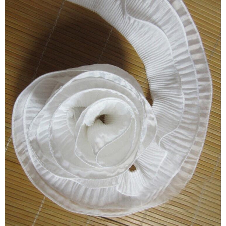 Cuộn viền ren 3 lớp co giãn chất liệu vải viscose dài 1 yard rộng 7-8cm