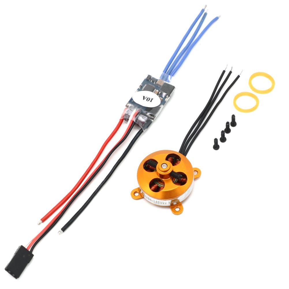 Động Cơ Không Chổi Than A 2204 A2204 7.5A 1400KV 50W SP Có ESC 10A Cho Máy Bay Điều Khiển Từ Xa