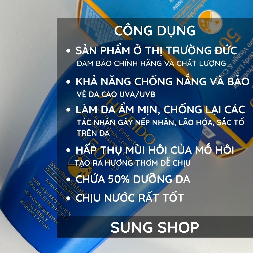 Kem chống nắng Shiseido Global Sun Care chống nước SPF50 150ml