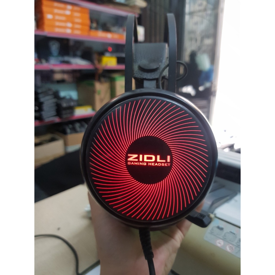 Tai nghe chuyên game Zidli ZH7 7.1 cũ dùng tốt LED 7 màu, rung, USB chính hãng