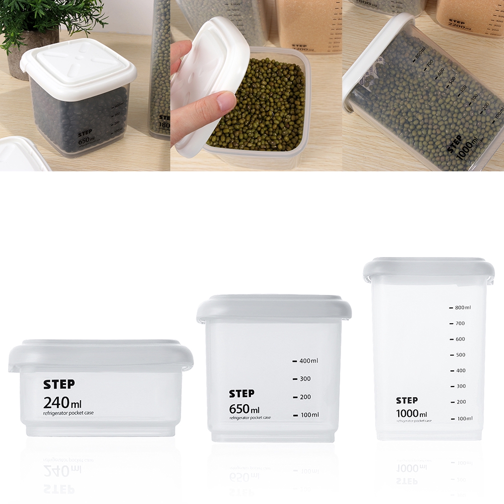 Hộp đựng kín thực phẩm có đánh số đong đơn vị chống ẩm