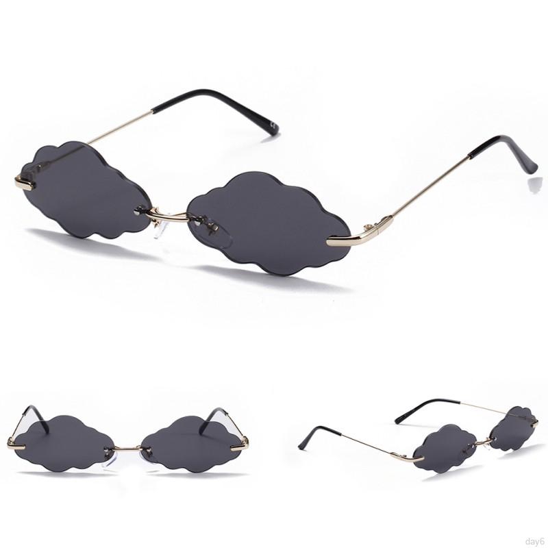 Kính Mát Gọng Hình Đám Mây Không Gọng Phong Cách Hàn Quốc