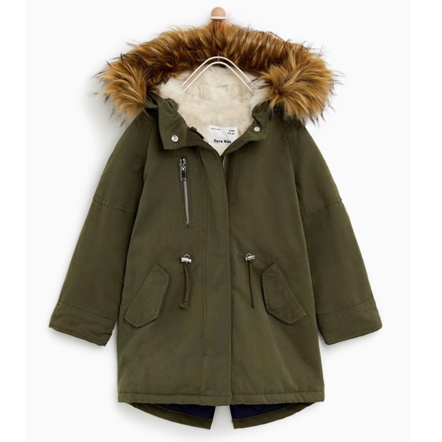 Áo khoác Zara Basic Hooded Parka canh sale