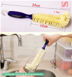 Dụng cụ cọ rửa bình, cốc KM 2056 hàng Nhật