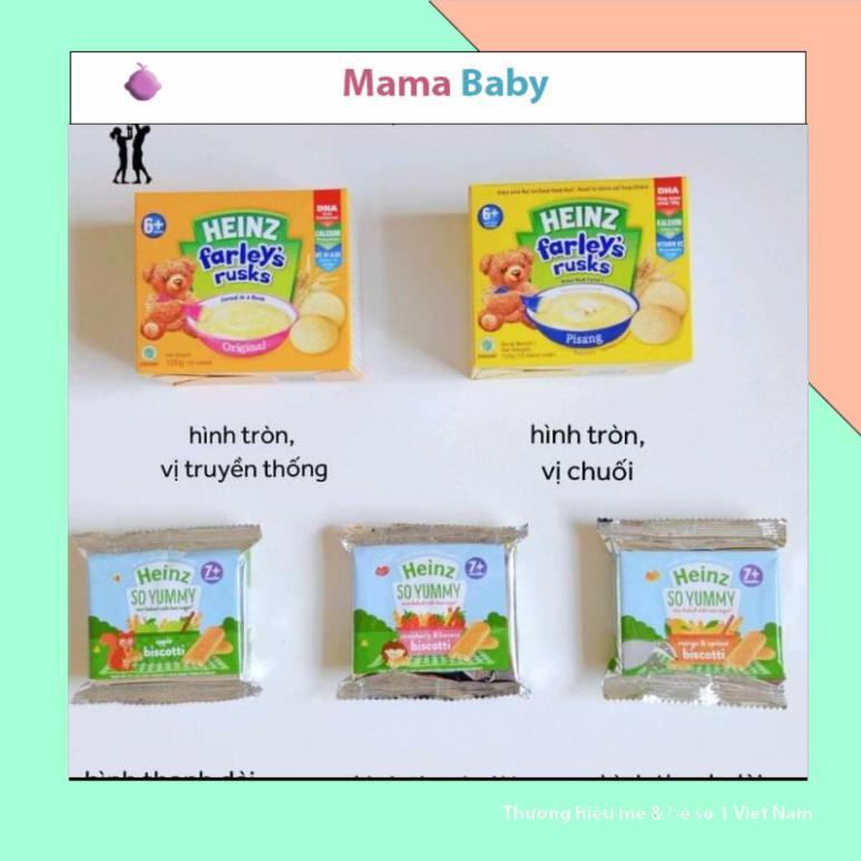 Bánh quy ăn dặm Heinz cho bé từ 7m+ date mới Mamababyvn