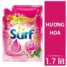 Nước giặt Surf sương mai diệu mát / hương Cỏ hoa diệu kỳ túi 1,7lít
