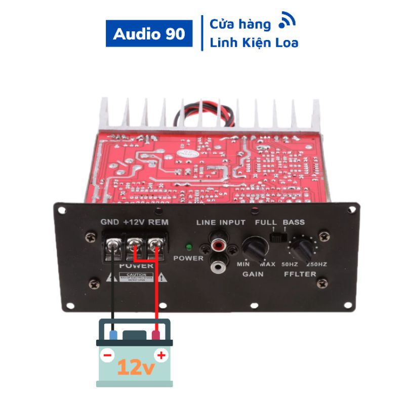 Mạch khuếch đại siêu trầm 12v - 24v chơi bass 25
