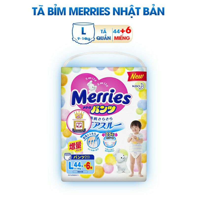 [FREESHIP] (Nội Địa Nhật) Tã Dán/Tã Quần MERRIES Cộng Miếng NB96/S88/M68/L58/M64/L50/XL44/XXL28