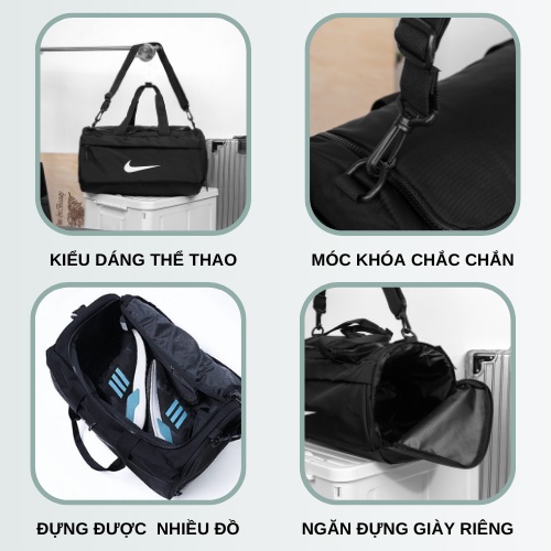 Túi trống du lịch nam thể thao có ngăn để giày Nike túi Junio medium TX02