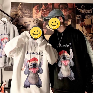 Áo Hoodie Họa Tiết Hoạt Hình Stitch Phong Cách Hàn Quốc Cho Nam