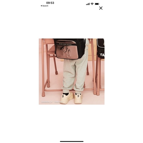 Balo MLB phối xanh cho bé trai