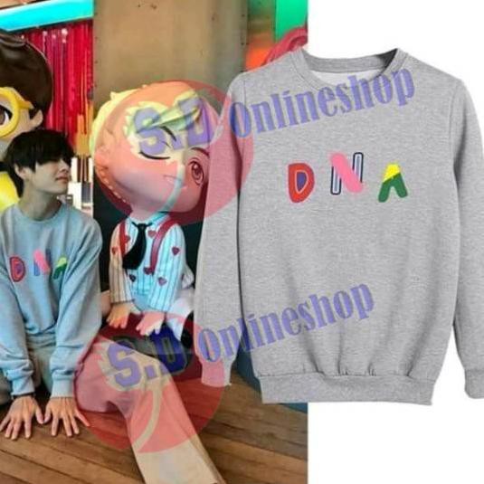 Áo Sweater Lông Cừu Dày Dặn Thêu Chữ Bts V Taehyung Dna