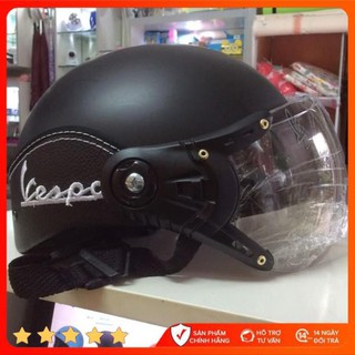 Nón bảo hiểm Vespa Có kính chắn gió cao cấp Mũ Bảo Hiểm Thời Trang