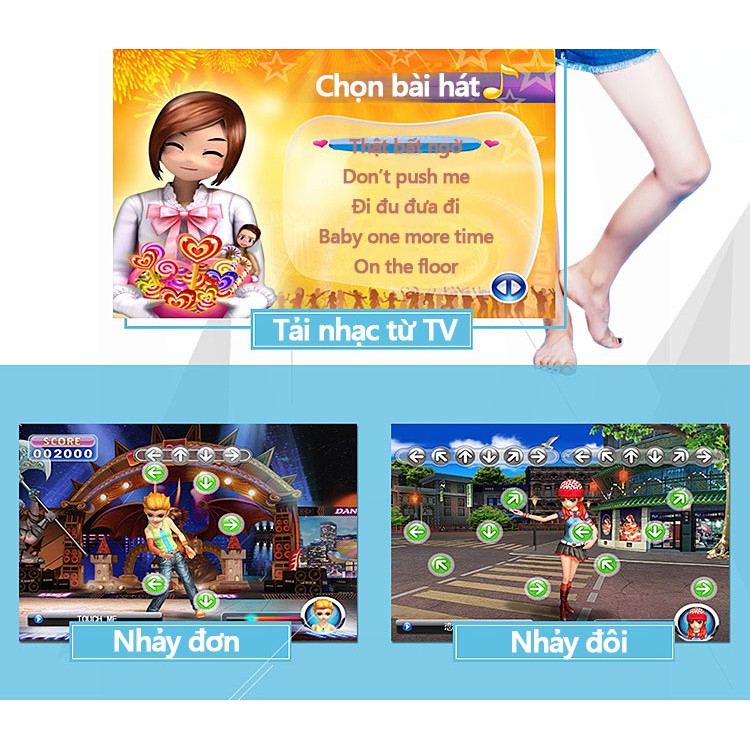 OT516W OT516LThảm nhảy audition tại nhà, tập nhảy,  chơi game nhảy có dây, kết nối máy tính TV có tay cầm có dây | BigBuy360 - bigbuy360.vn