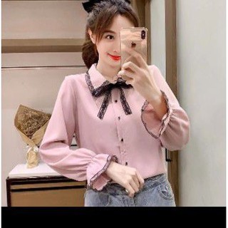 Áo sơ mi viền ren