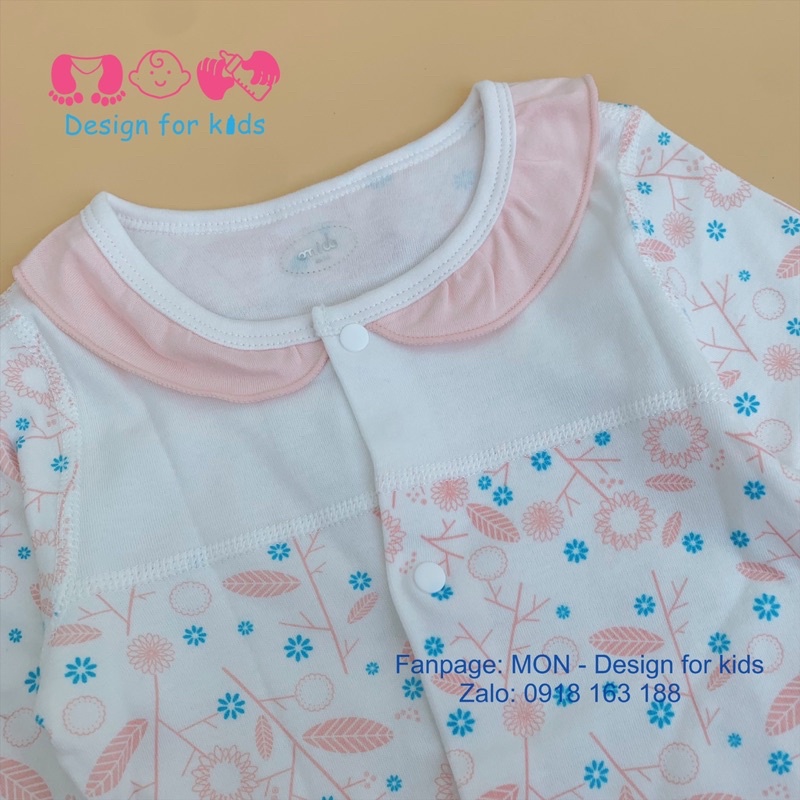 (Link 5) Sleepsuit bộ body dài tay có cổ hàng xuất dư hãng OMIDO cho bé trai và bé gái (Chọn mẫu)