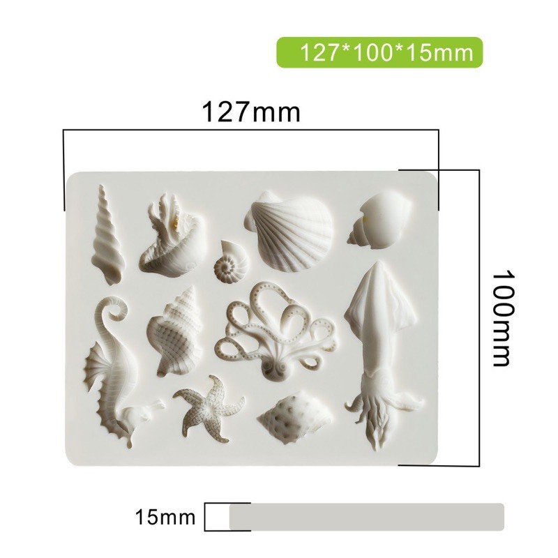 khuôn silicon sinh vật biển