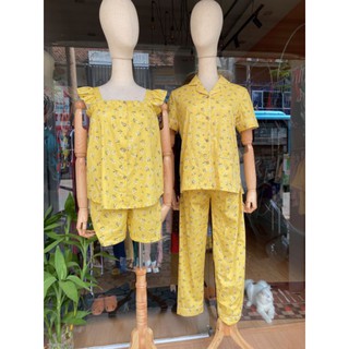 Bộ hai dây mặc nhà chất đũi