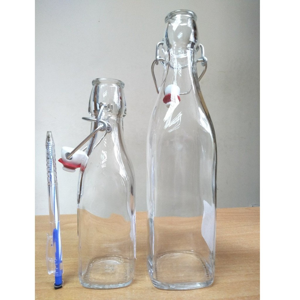 [THỦY TINH ITALY ] [Nhiều Cỡ] Chai Thủy Tinh Nắp Cài Kín Hơi 100% mẫu đáy vuông Swing Bormioli Rocco - Made in Italy | BigBuy360 - bigbuy360.vn