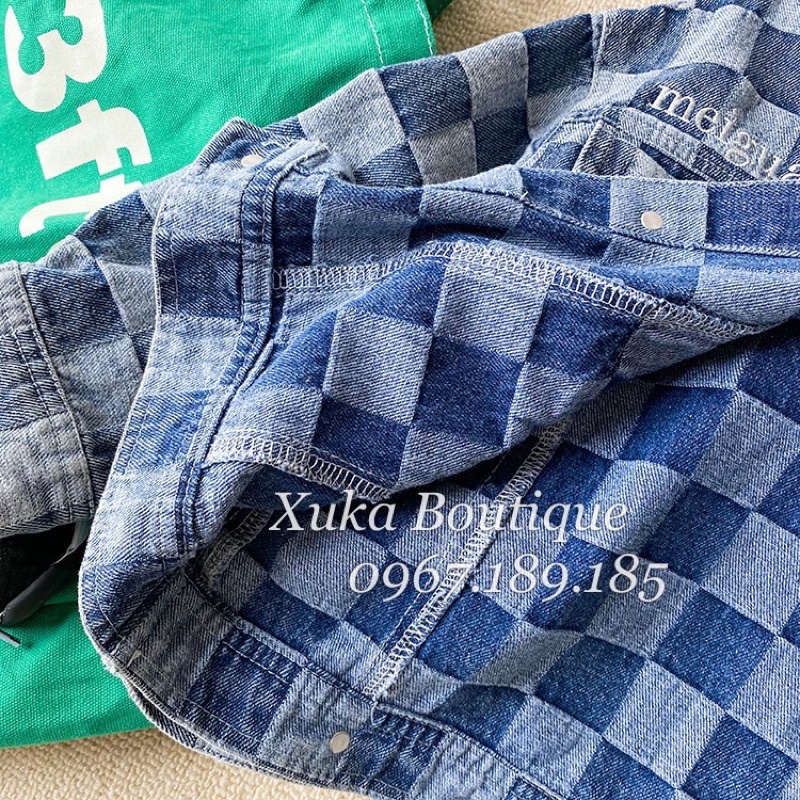 Áo Khoác Jeans Trẻ Em - Xuka Boutique - Áo Khoác Bò Bé Trai Cao Cấp Sành Điệu