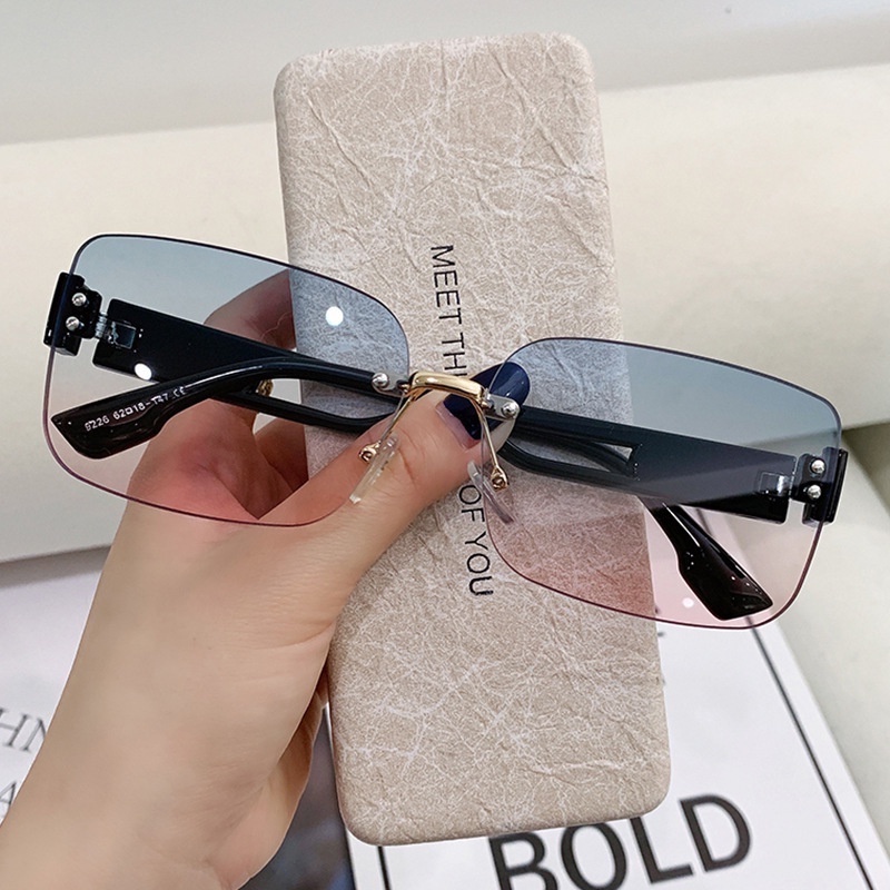(KIQI-FASHION) COD Kính Mát Gọng Vuông Chống Tia UV400 Thời Trang