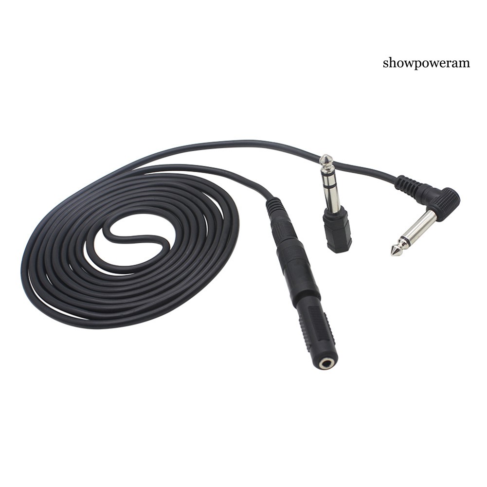 Dây Cáp Âm Thanh 3m 6.35mm Cho Đàn Guitar Với 3 Đầu Nối