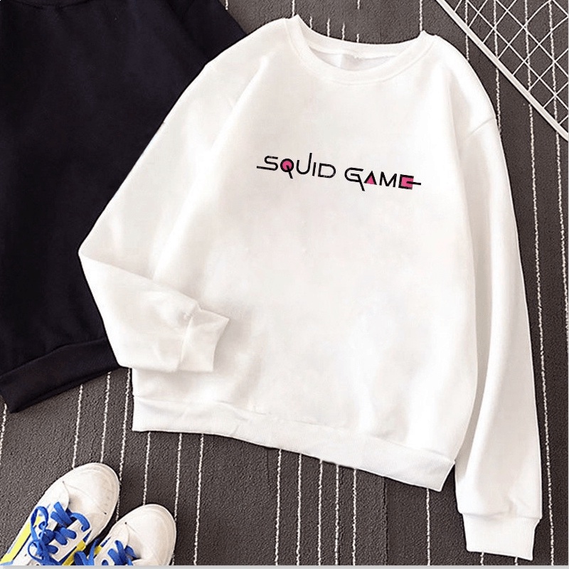 Áo nỉ dài tay SQUID GAME ROUND NECK Trò Chơi Con Mực Squid Game SWEATER vuhuyenstore