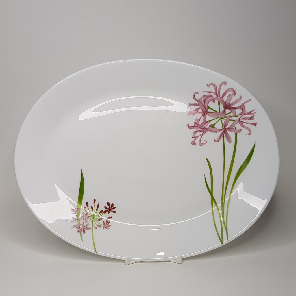 Đĩa Oval 32cm thủy tinh ngọc La Opala Diva xuất xứ Ấn Độ - Đĩa xoài 32cm