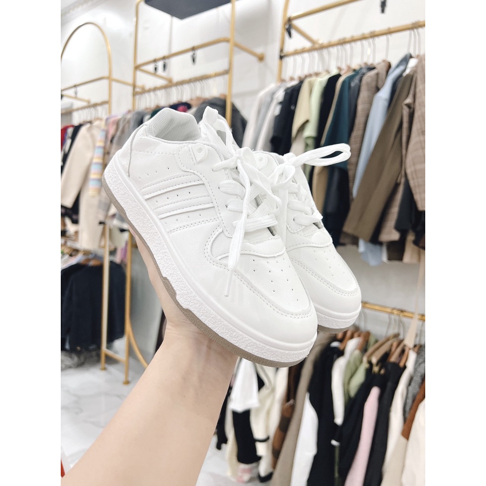Giày phối đế nâu  trắng,  giày sneaker  thể thao nam nữ đế bằng, cổ thấp, bản high quality