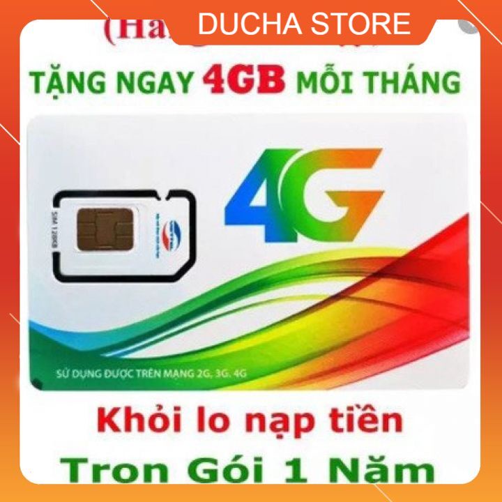 Sim 4G Viettel Trọn Gói 1 Năm D500/D500T/12UMAX50N Data Không giới hạn