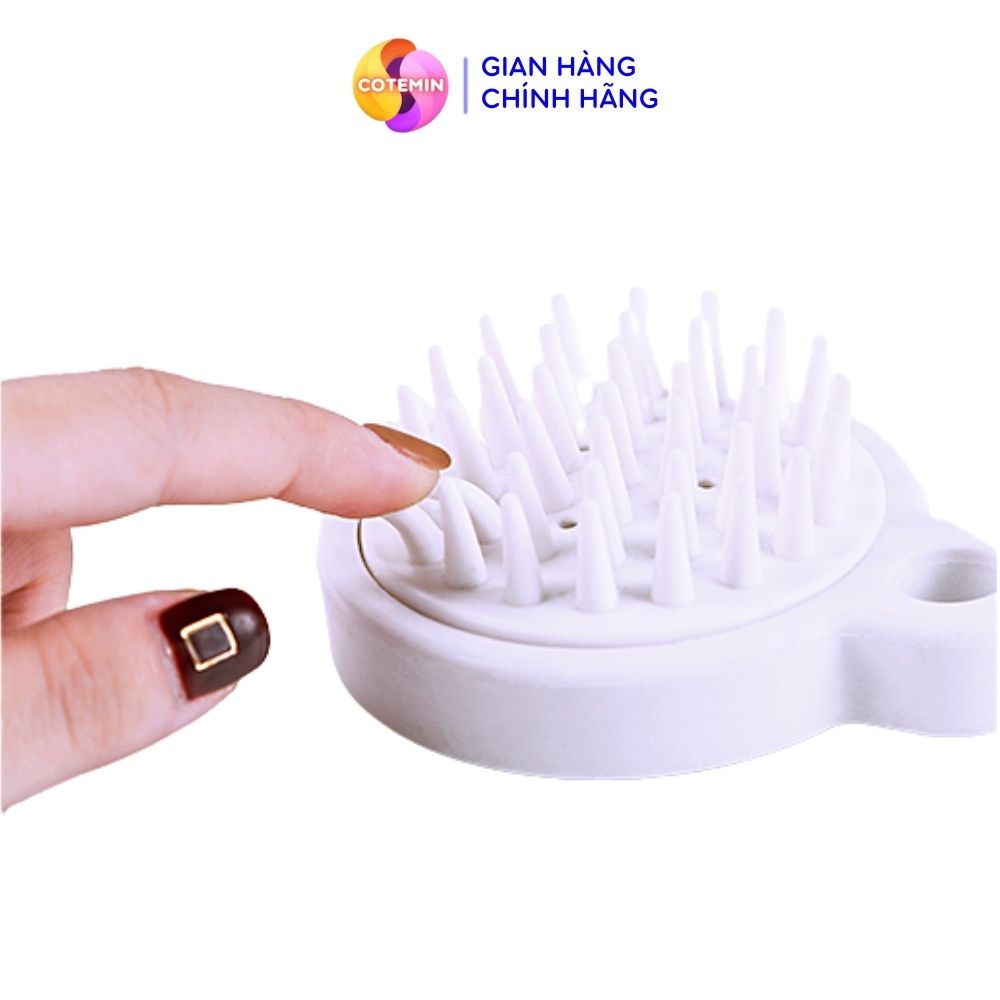 Lược Gội Đầu Muji Xuất Nhật Silicon Massage Đầu Giảm Stress Rụng tóc Kích Thích Mọc Tóc COTEMIN