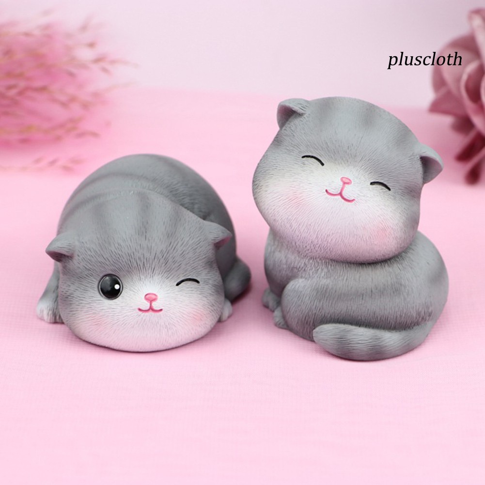 Tượng Mèo Mini Bằng Nhựa Resin Trang Trí Tiểu Cảnh / Xe Hơi