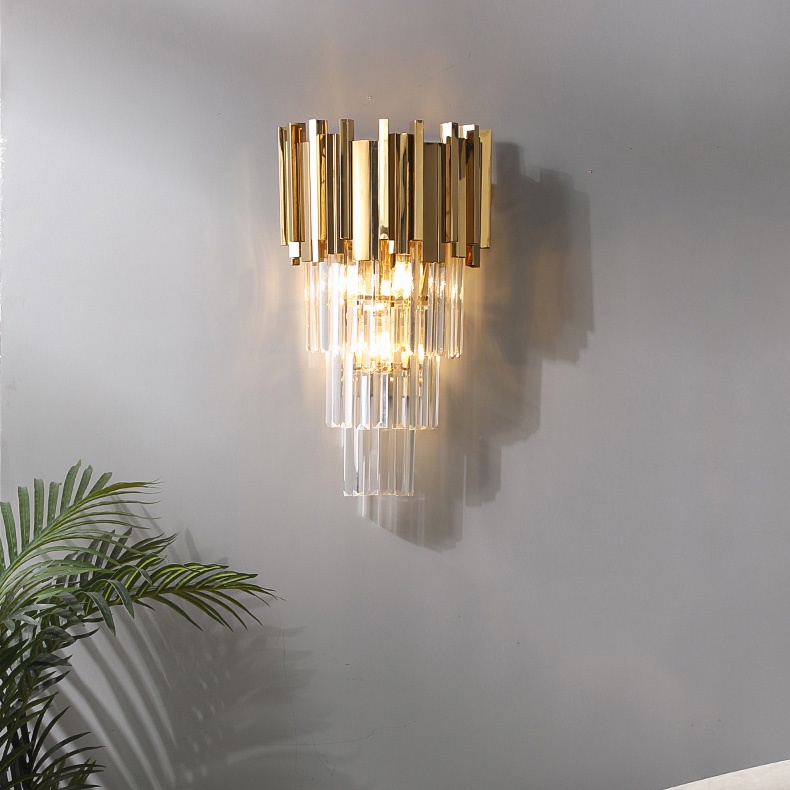 Đèn ốp tường, đèn tường trang trí pha lê 0609