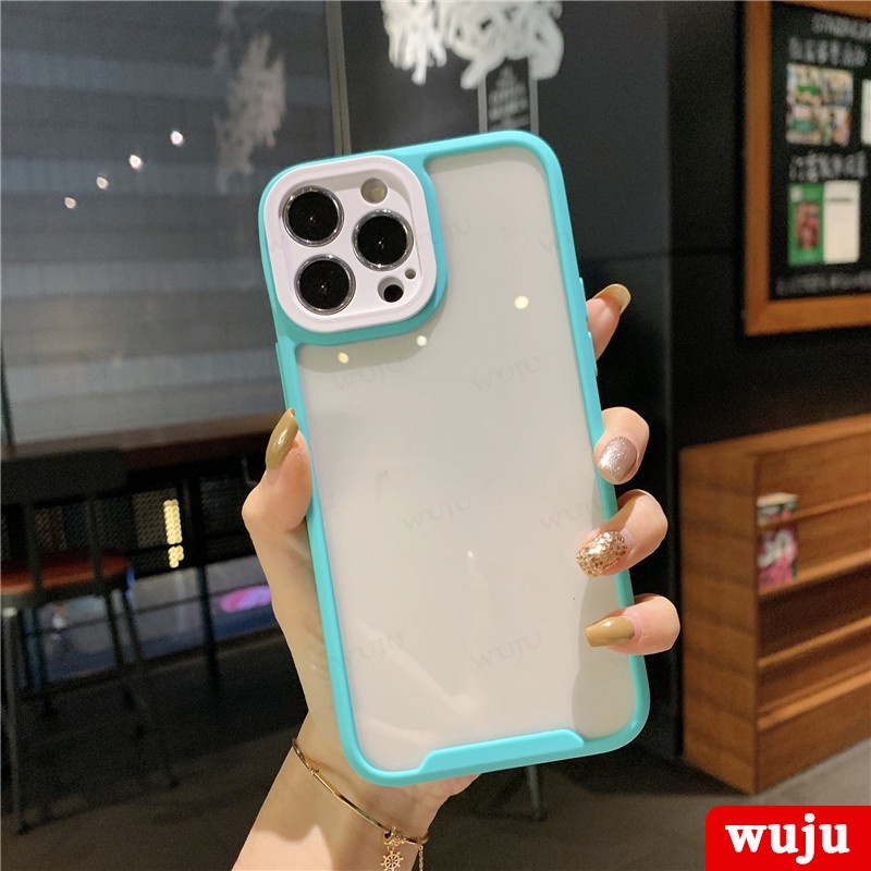 WUJU ốp lưng Trong Suốt Chống Sốc Tương thích iPhone 11 12 13 14 Pro Max XS XR X 7 8 Plus