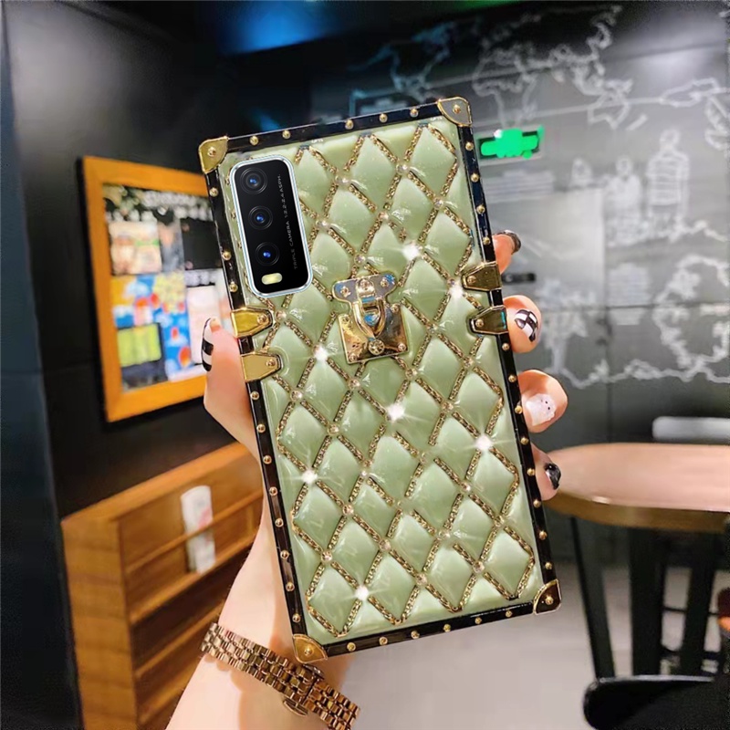 Ốp Điện Thoại Vuông Mềm Trang Trí Kim Tuyến Cho Oppo A55 A53 A33 A15 A15s A16 A9 2020 F9 A5s A12