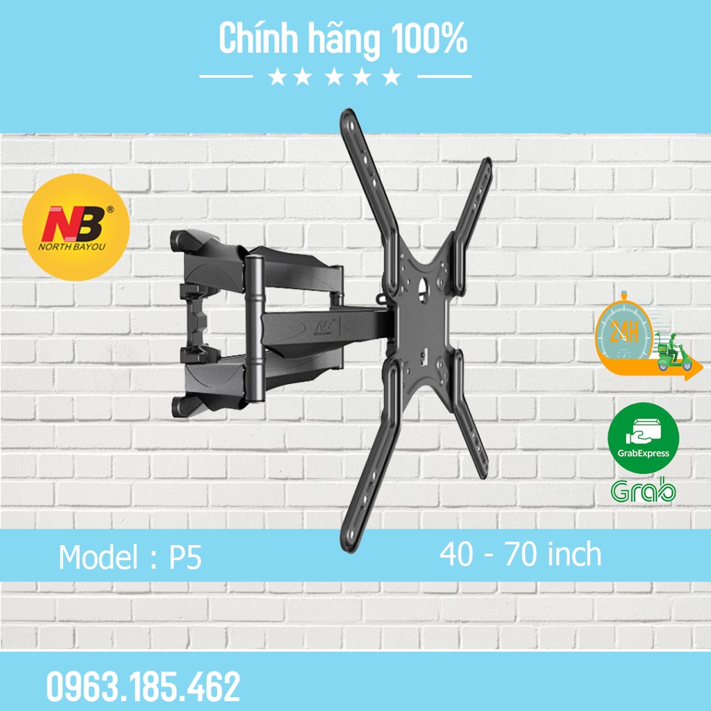 Giá treo tivi 32 - 70 xoay đa năng P5 , Khung treo tivi 6 cánh tay chịu lực