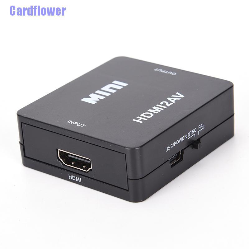 Cardflower  HDMI To RCA AV/CVBS Adapter HD 1080P Mini HDMI2AV Video Converter