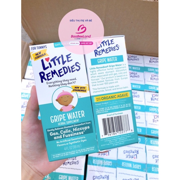 Siro tiêu ga, giảm đầy hơi, nôn trớ cho bé Little Remedies - BAABEELAND